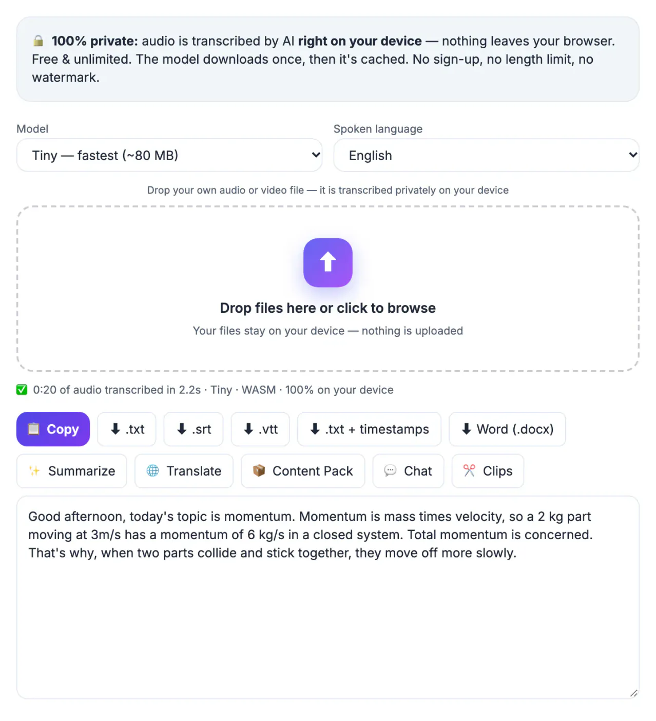 Whole AI Studio panel in its finished state: tODO alt how-to-transcribe-a-lecture-into-study-notes 4 (replace with what is visible)