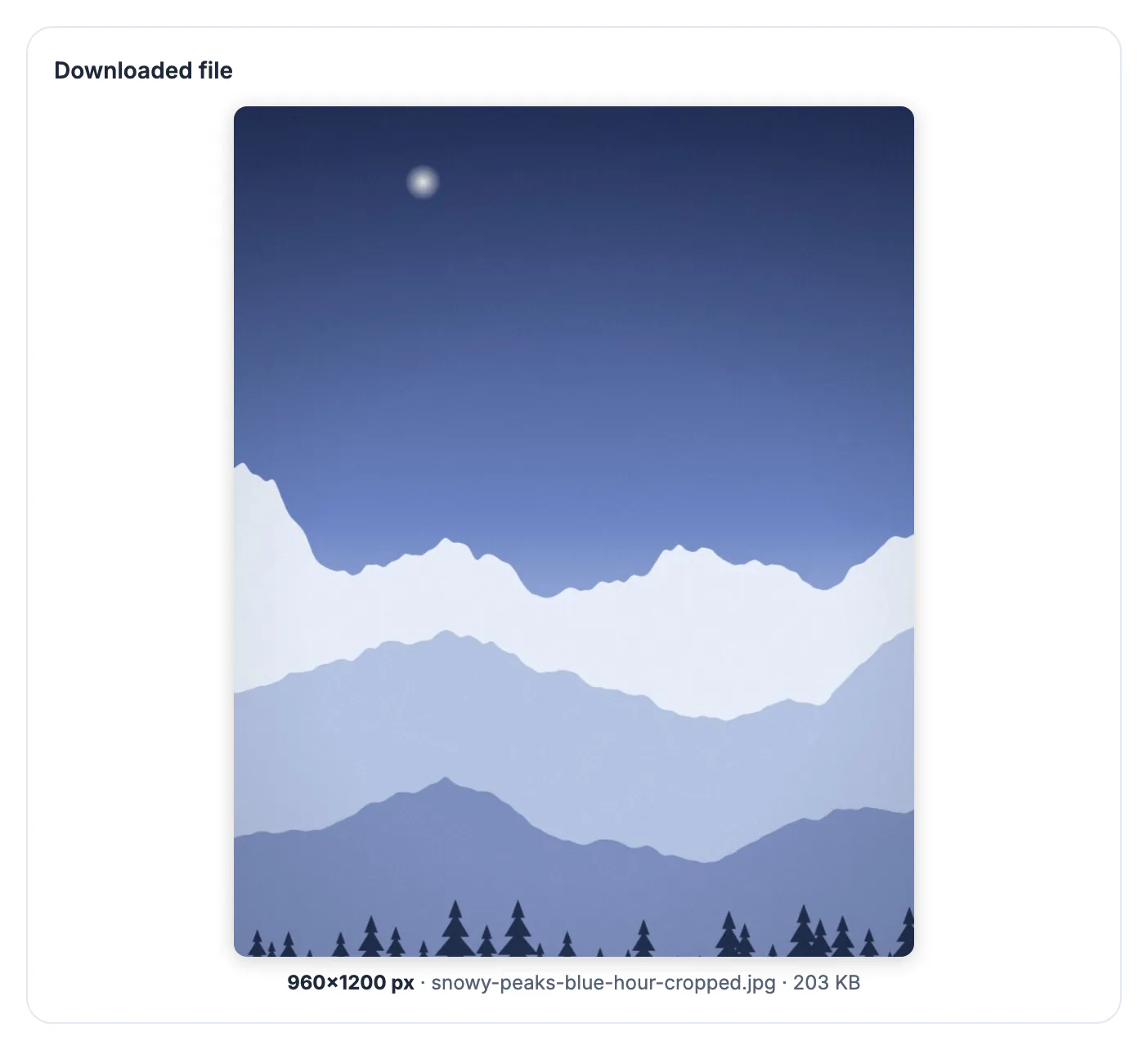 Downloaded 4:5 portrait crop of the snowy peaks, ready for a 1080×1350 Instagram post