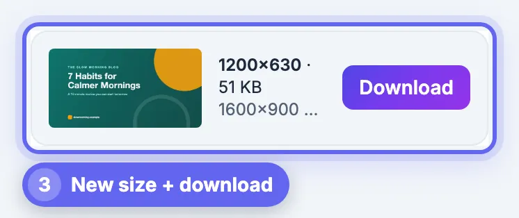 Result card reading 1200×630 for blog-header-calm-mornings-1200x630.jpg with a Download button