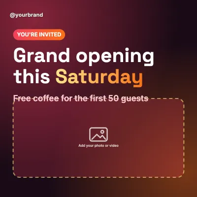 Announcement post — 1:1 image template