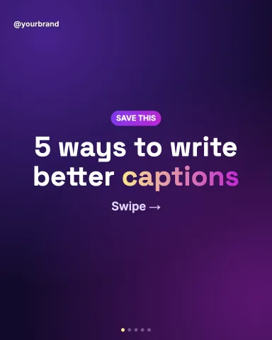 5-slide tips carousel — 4:5 carousel template