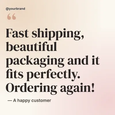 Customer review (square) — 1:1 video template