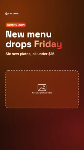Story announcement — 9:16 image template