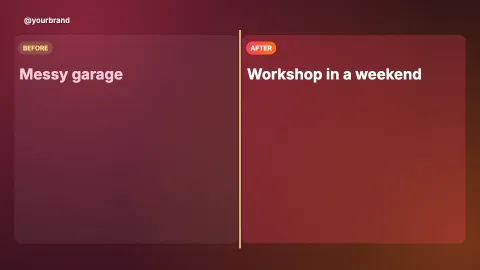 Before / after thumbnail — 16:9 image template