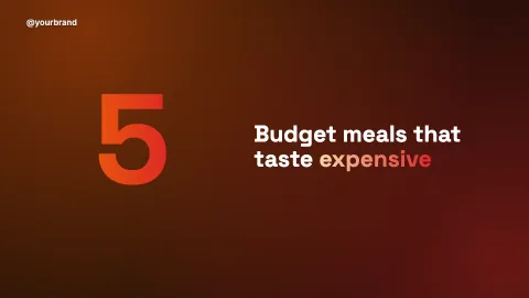 Numbered list thumbnail — 16:9 image template