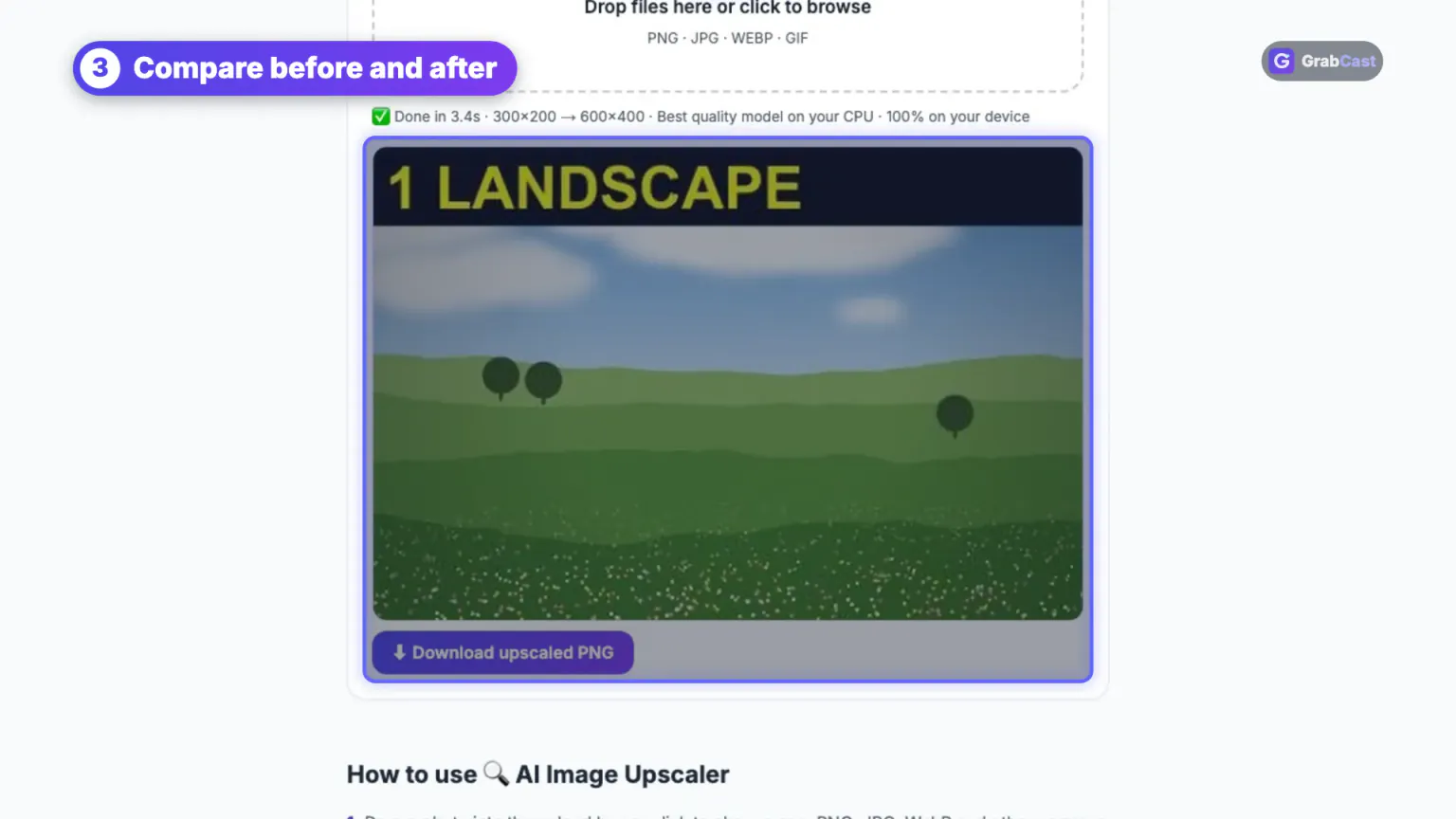 How to upscale an image with AI video tutorial preview