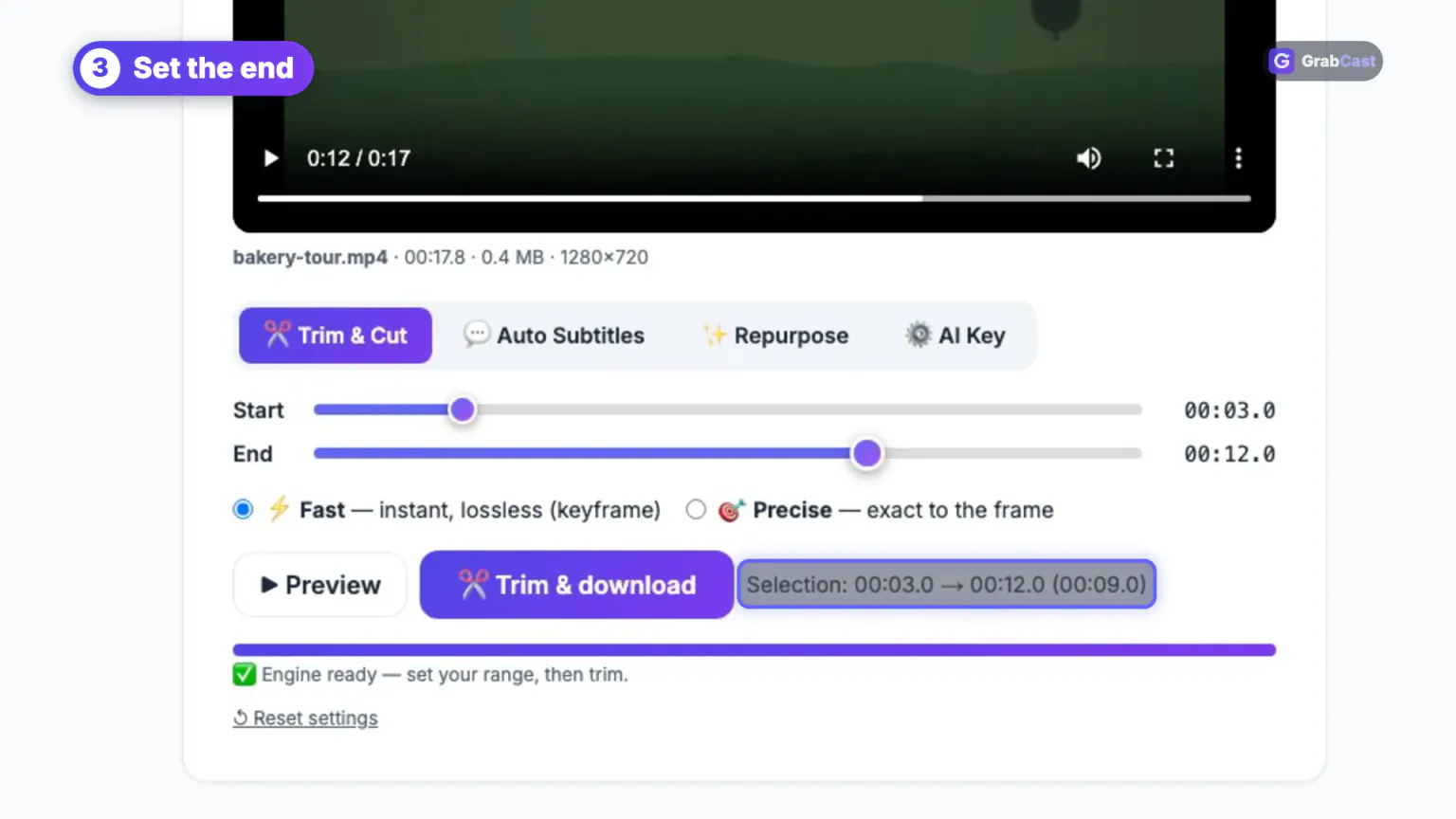 How to trim a video video tutorial preview